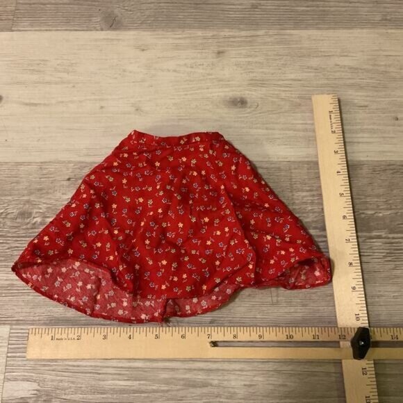 Pleasant Company American Girl of Today Doll Play Outfit Skirt Red Floral 1998 - Picture 5 of 5